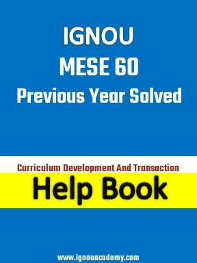 IGNOU MESE 60 Previous Year Solved Question Paper